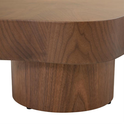 Salontafel Jessie bruin mdf, detail van het materiaal