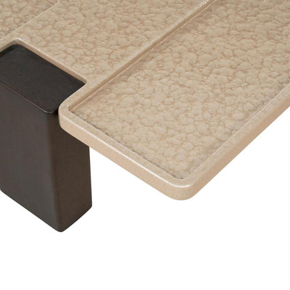 Salontafel Macy beige mdf, detail van het materiaal