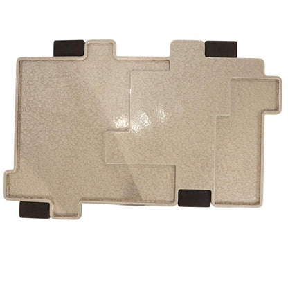 Salontafel Macy beige mdf, bovenaanzicht op witte achtergrond