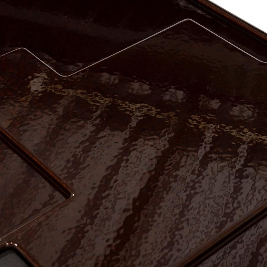 Salontafel Macy bruin mdf, detail van het materiaal
