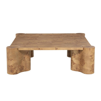 Salontafel Dorian bruin mdf, vooraanzicht op witte achtergrond