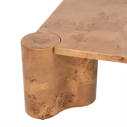 Salontafel Dorian bruin mdf, detail van het materiaal