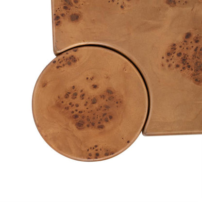 Salontafel Dorian bruin mdf, detail van het materiaal