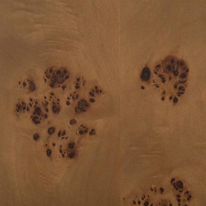 Eettafel Dorian bruin mdf 246 x 116 cm, detail van het materiaal