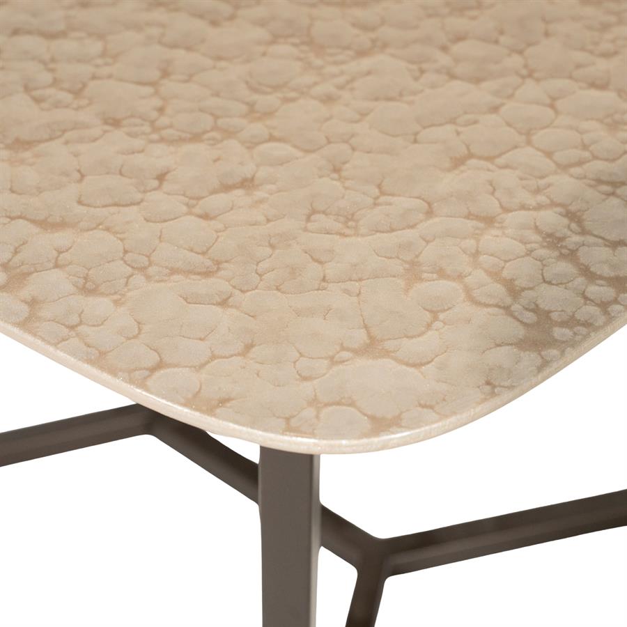 Salontafel Jace beige mdf 60 cm, detail van het materiaal