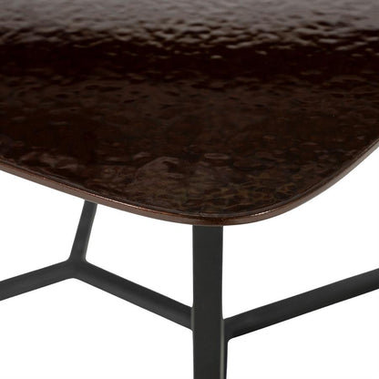 Salontafel Jace bruin mdf 60 cm, detail van het materiaal