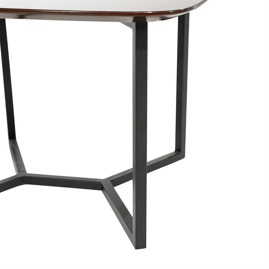 Salontafel Jace bruin mdf 60 cm, detail van het materiaal