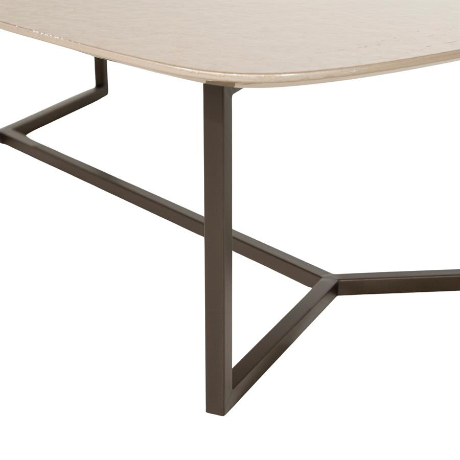 Salontafel Jace beige mdf 130 cm, detail van het materiaal