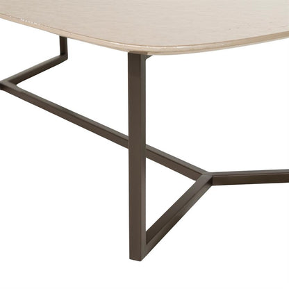 Salontafel Jace beige mdf 130 cm, detail van het materiaal