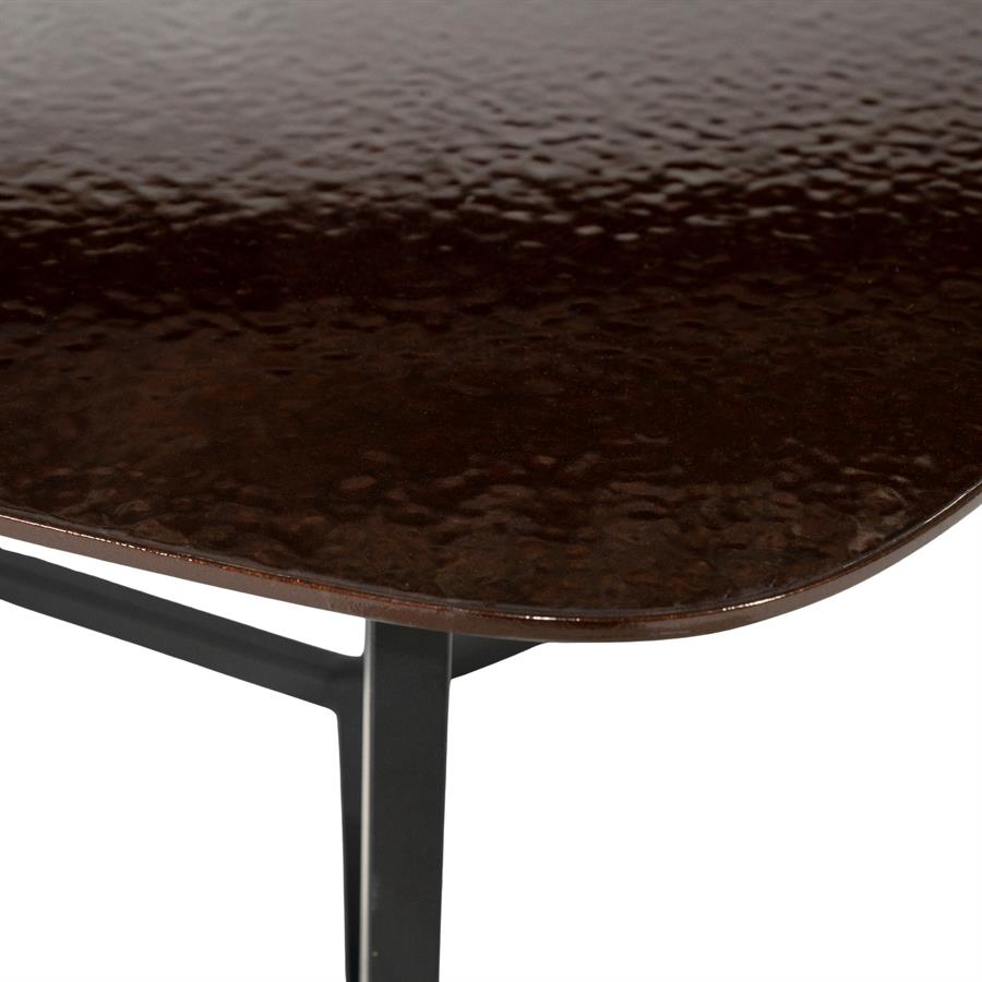 Salontafel Jace bruin mdf 130 cm, detail van het materiaal