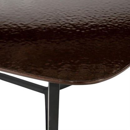 Salontafel Jace bruin mdf 130 cm, detail van het materiaal