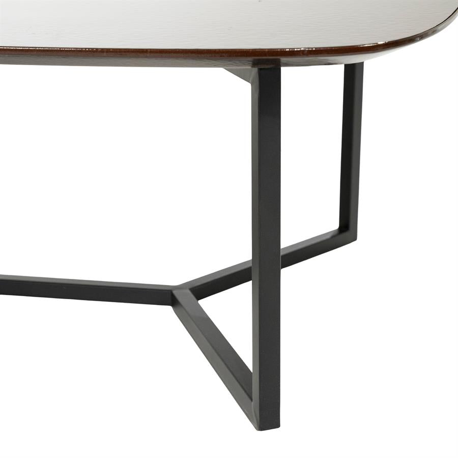 Salontafel Jace bruin mdf 130 cm, detail van het materiaal