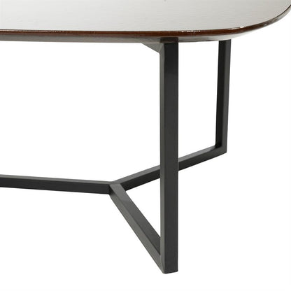 Salontafel Jace bruin mdf 130 cm, detail van het materiaal
