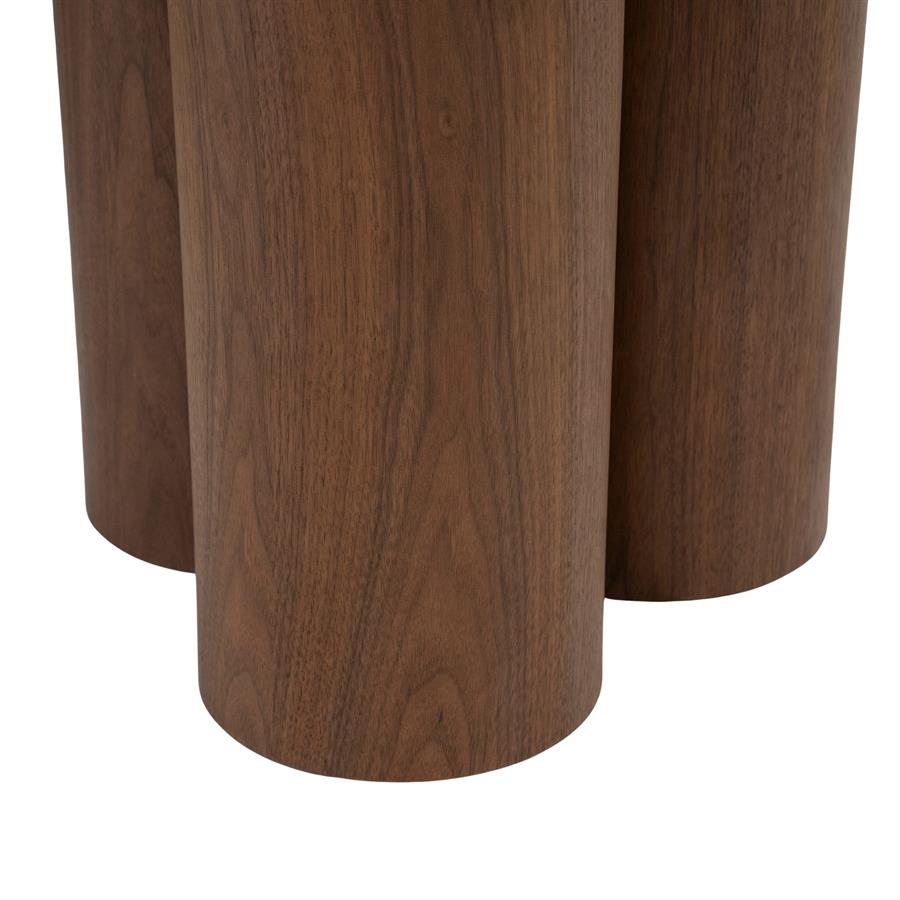 Eettafel Logan bruin mdf 240 x 110 cm, detail van het materiaal