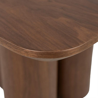 Eettafel Logan bruin mdf 240 x 110 cm, detail van het materiaal