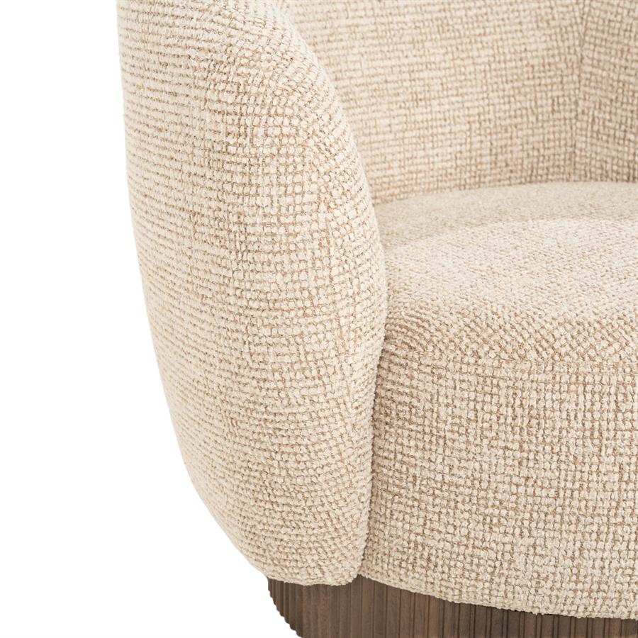 Fauteuil Norah taupe stof