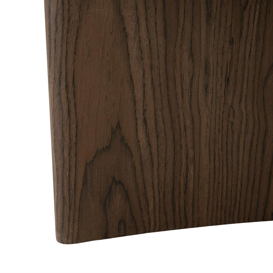 Salontafel Okke walnoot fineer 80 x 80 cm, detail van het materiaal