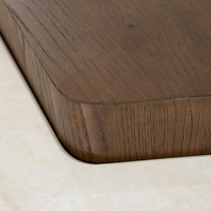 Salontafel Romee bruin eiken fineer, detail van het materiaal