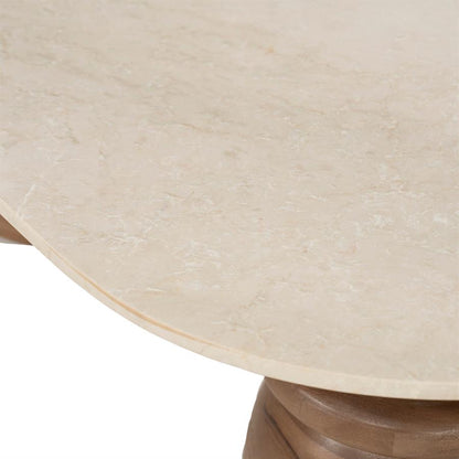 Salontafel Pippa naturel mangohout, detail van het materiaal