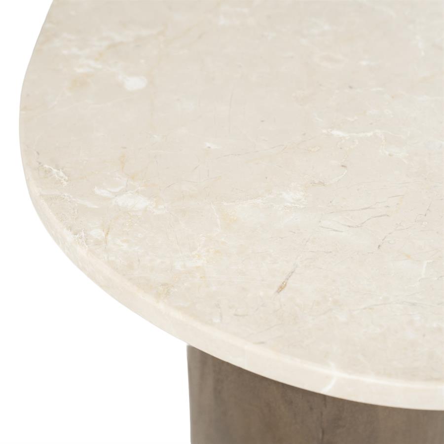 Bijzettafel Kengi bruin mangohout, detail van het materiaal