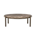 Salontafel Silke bruin ijzer 83 x 86 x 30 cm, vooraanzicht op witte achtergrond