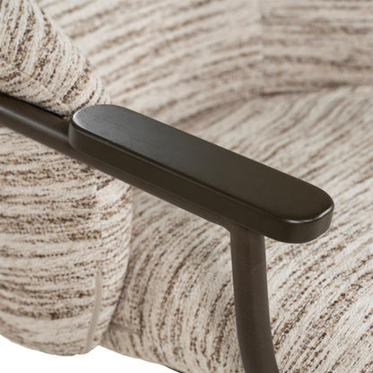 Fauteuil Myla bruin metaal