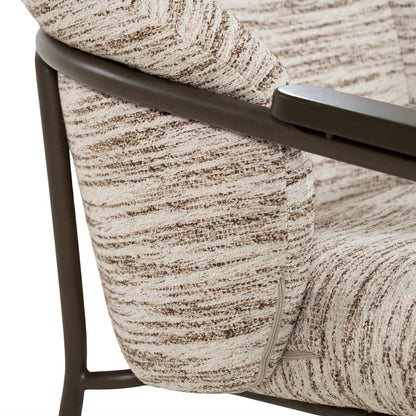 Fauteuil Myla bruin metaal