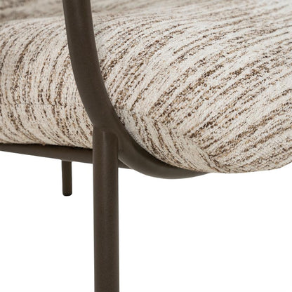 Fauteuil Myla bruin metaal