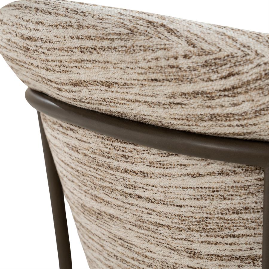 Fauteuil Myla bruin metaal