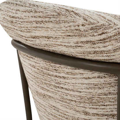 Fauteuil Myla bruin metaal