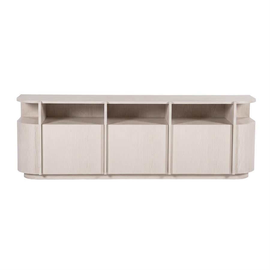 TV meubel Oslo taupe, 182 cm, vooraanzicht op witte achtergrond
