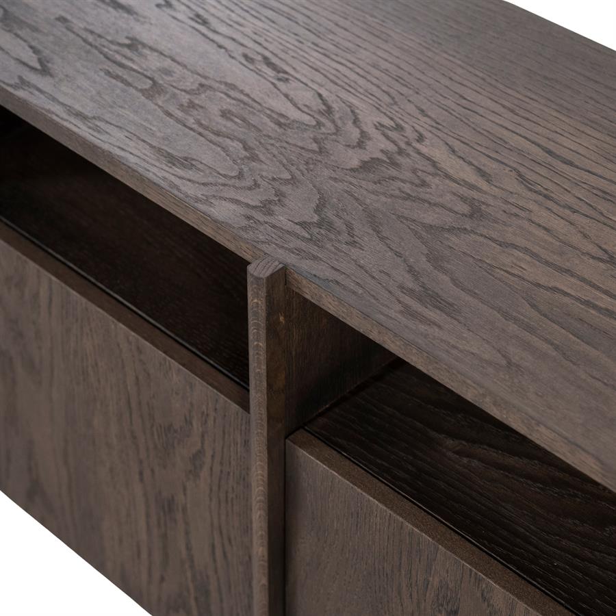 TV meubel Oslo donkerbruin, 182 cm