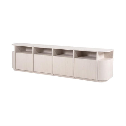 TV meubel Oslo taupe, 230 cm, zijaanzicht op witte achtergrond