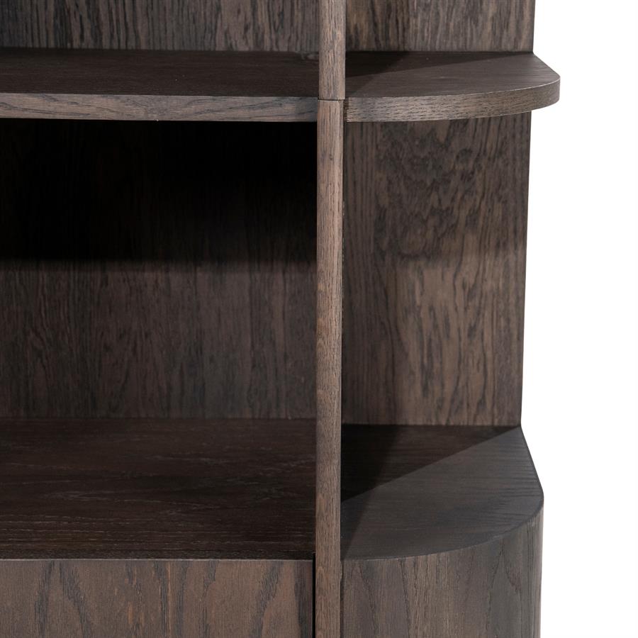 Kabinet Oslo donkerbruin eikenhout