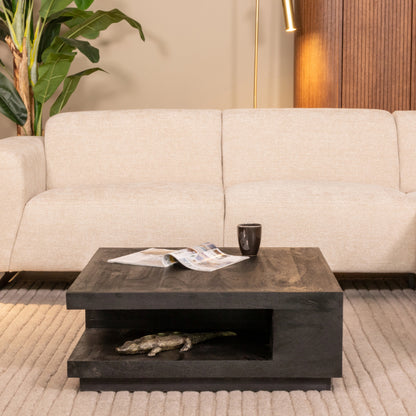 Salontafel Square | Zwart Mangohout