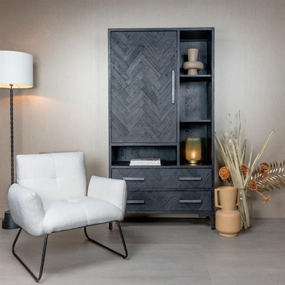 Fauteuil Dante teddy wit magazijn leegverkoop in een interieur