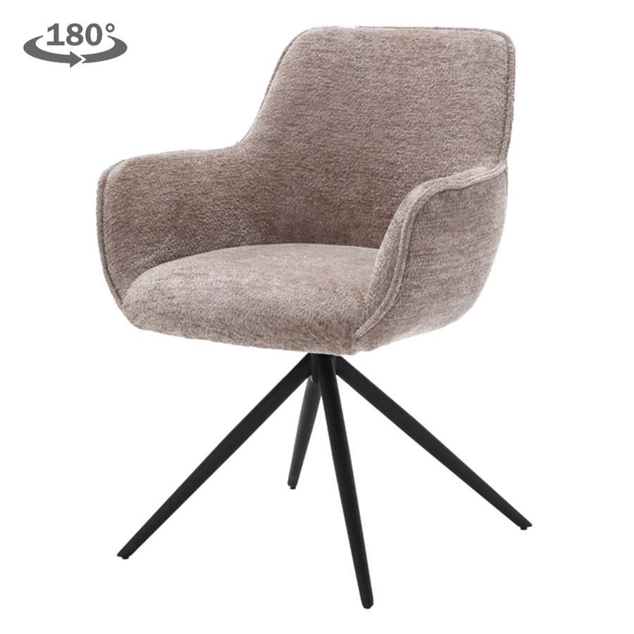 Eetkamerstoel Fondo | Taupe | Magazijn leegverkoop — Vooraanzicht - witfoto