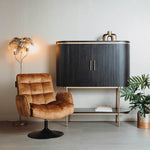 Draaifauteuil Tropea | Velvet Okergeel