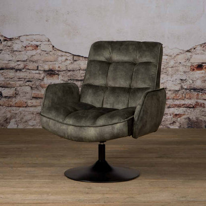 Draaibare Fauteuil Tropea | Velvet Donkergroen