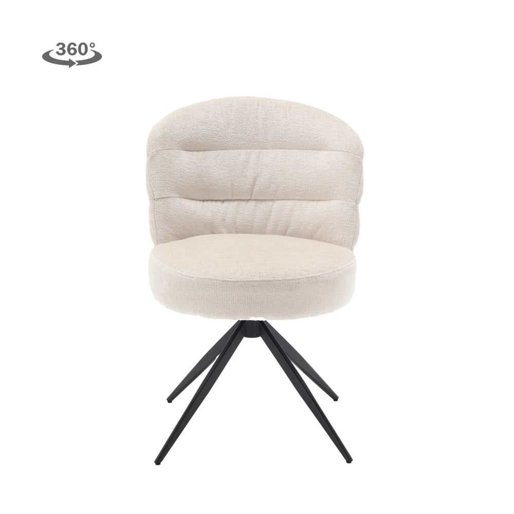 Eetkamerstoel Carro | Wit Stof