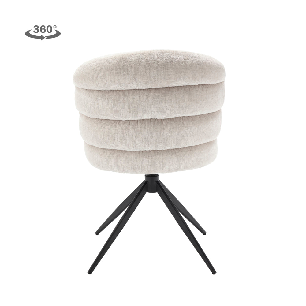 Eetkamerstoel Carro | Wit Stof