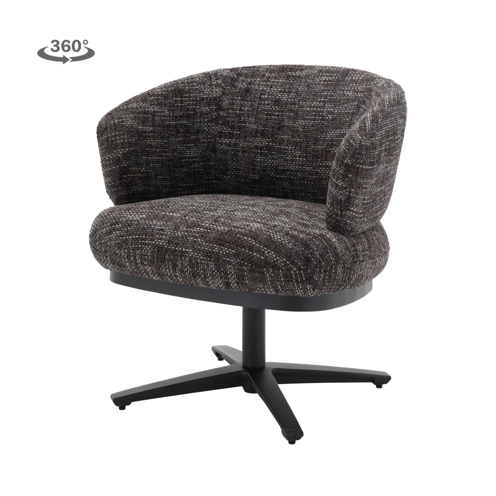 Eetkamerstoel Perca | Donkergrijze Stof