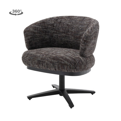 Eetkamerstoel Perca | Donkergrijze Stof