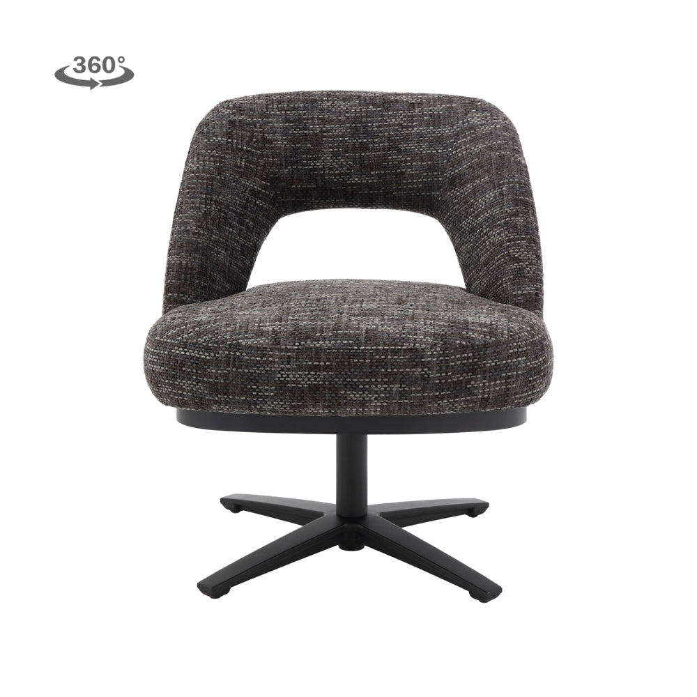 Eetkamerstoel Caldes | Donkergrijze Stof