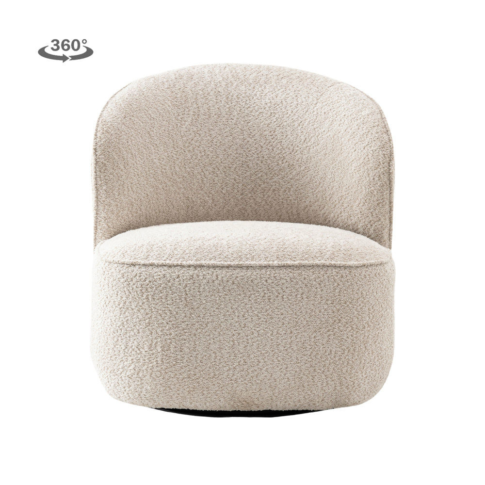 Draaifauteuil Belvi | Crème Stof