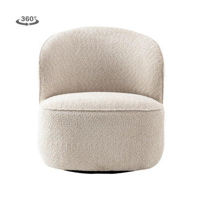 Draaifauteuil Belvi | Crème Stof