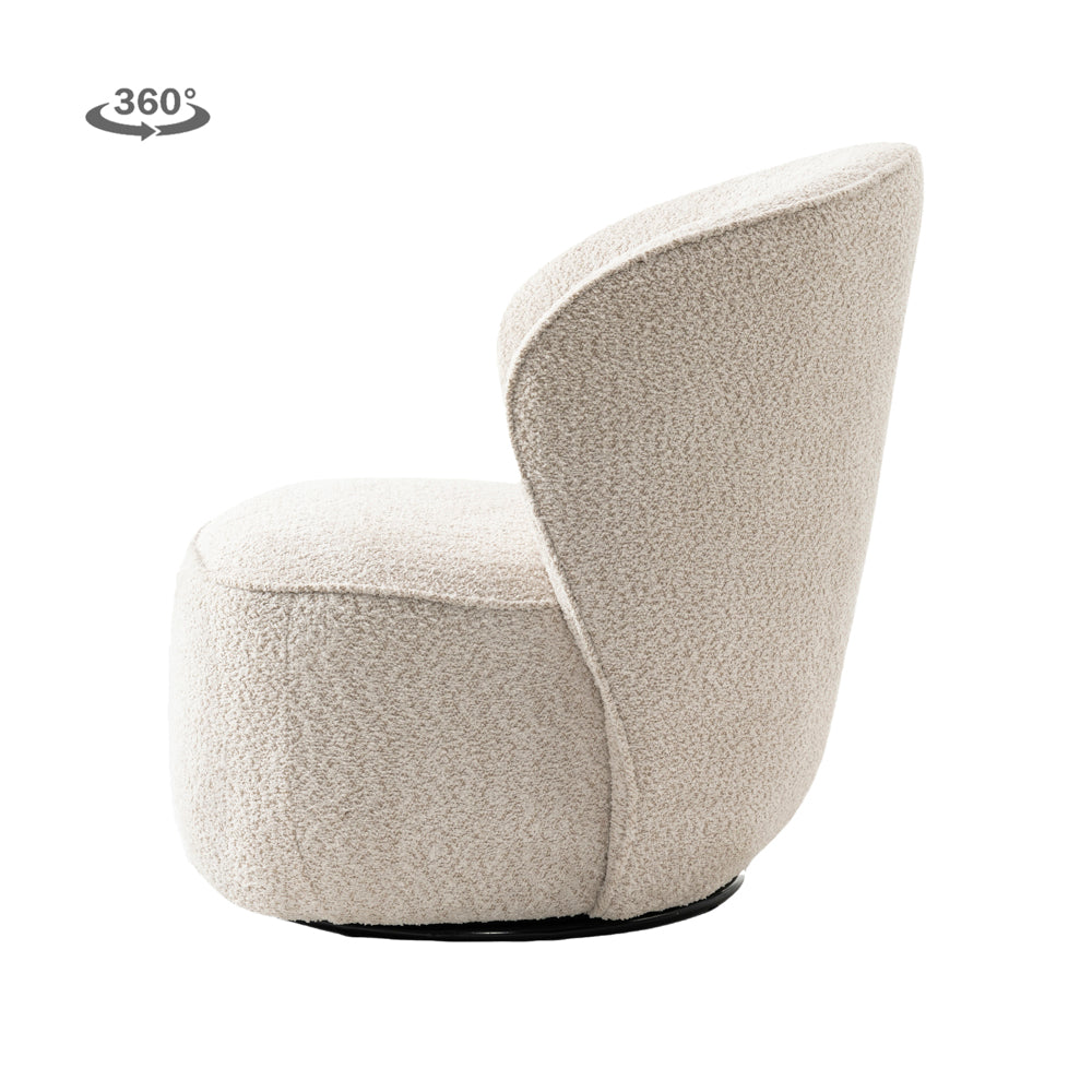 Draaifauteuil Belvi | Crème Stof