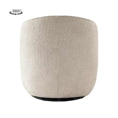 Draaifauteuil Belvi | Crème Stof