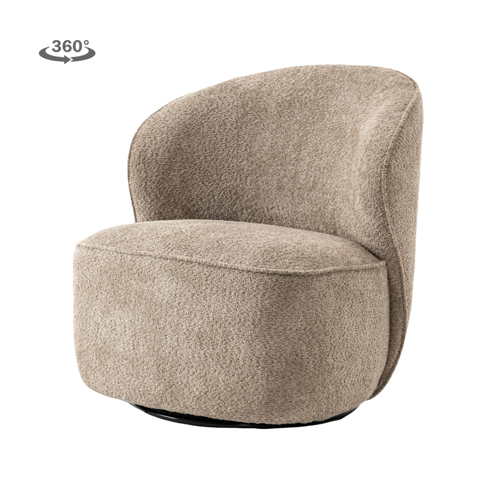 Draaifauteuil Belvi | Beige Stof