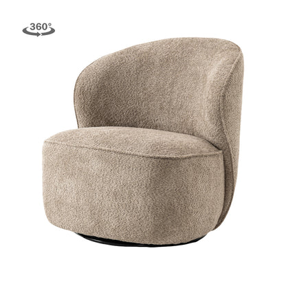 Draaifauteuil Belvi | Beige Stof